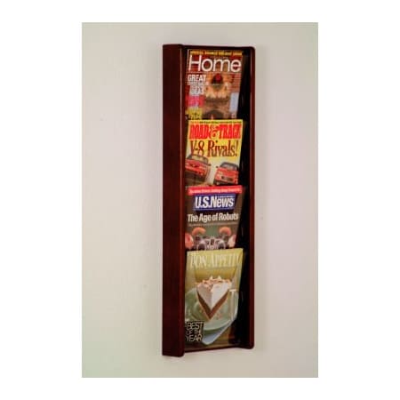 Wooden Mallet 4 Pocket (4H) Acrylic & Oak Wall Display - Mahogany AC34-4MH